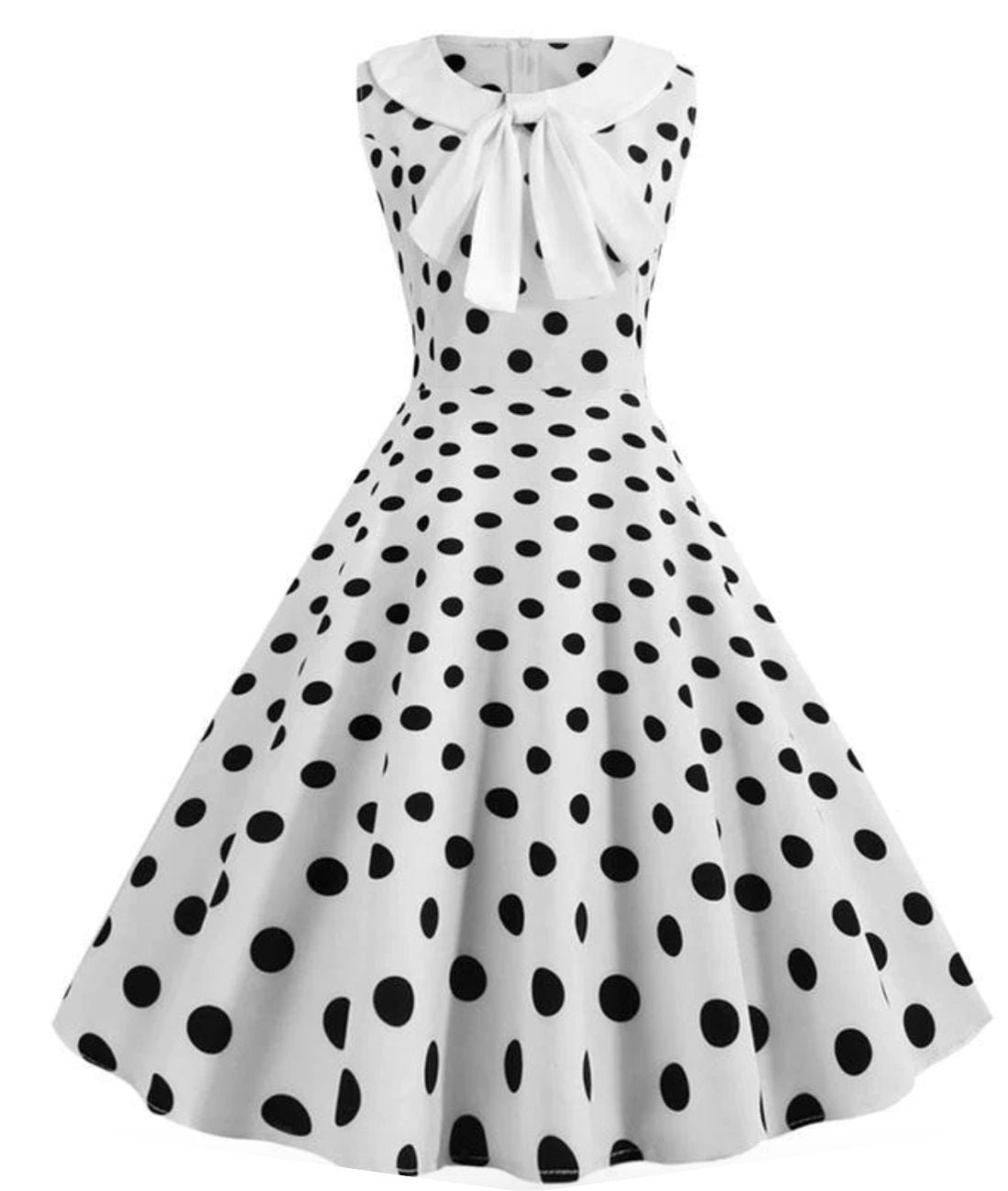 Robe Pin Up Pois Noir Et Blanc Madame Vintage robe-pin-up-pois-noir-et-blanc-madame-vintage