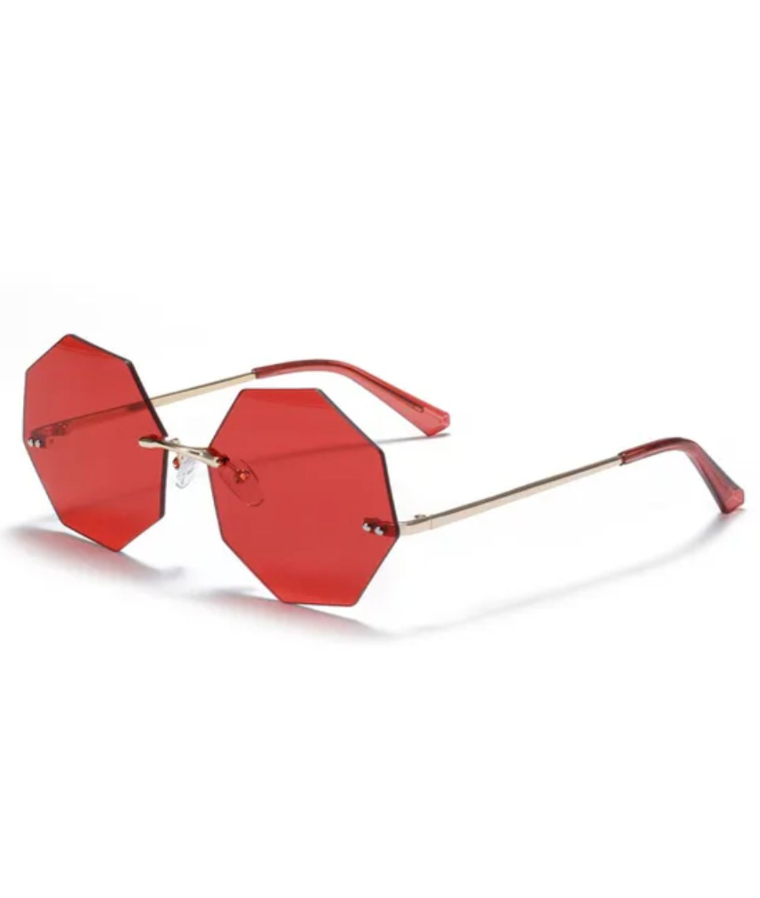 Lunette De Soleil Rouge Vintage - Madame Vintage