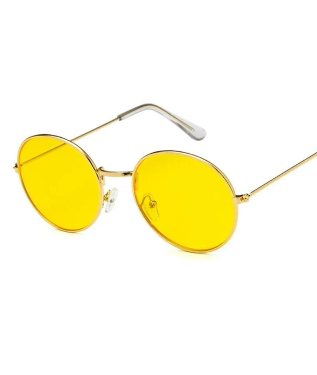 Lunette De Soleil Vintage Jaune - Madame Vintage