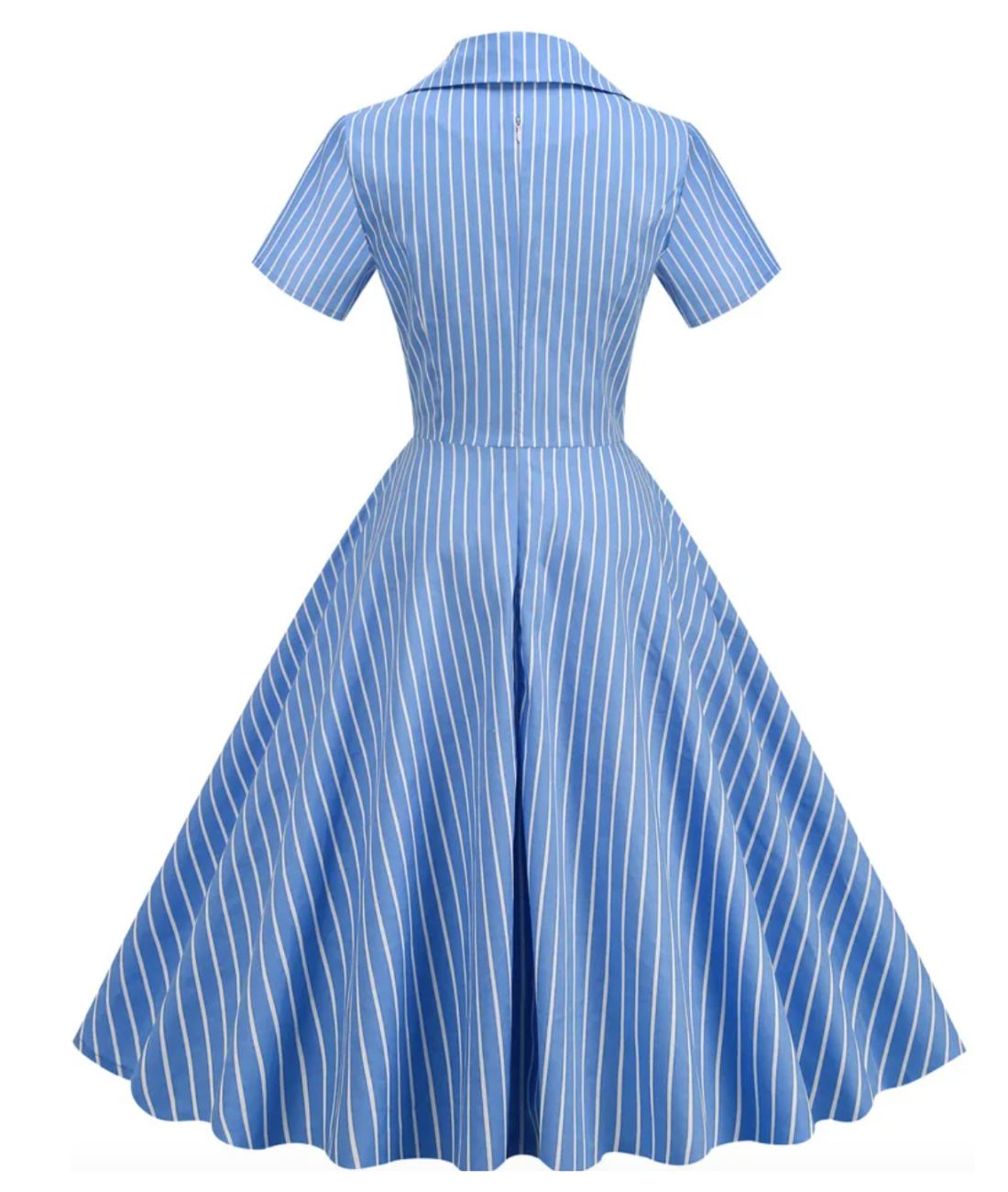 Robe Année 40 Mariage Bleu Ciel - Madame Vintage