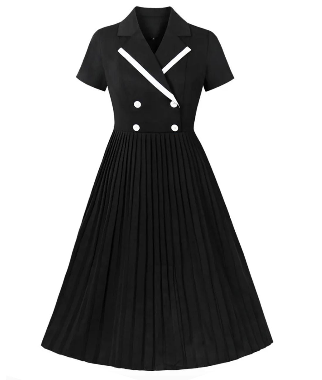 Robe Année 40 Noir - Madame Vintage