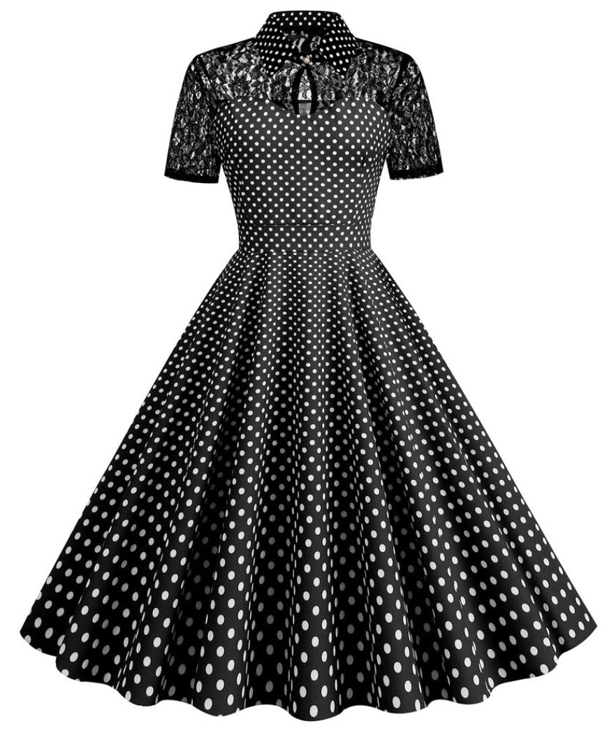 Robe Année 40 Soie - Madame Vintage