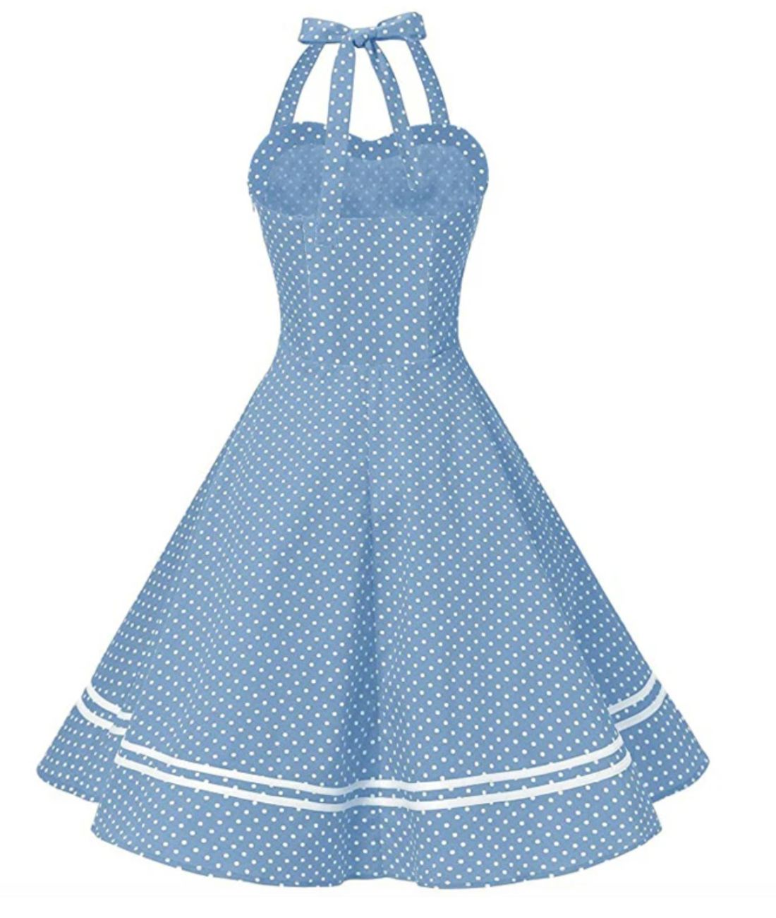 Robe Année 50 Bleu - Madame Vintage