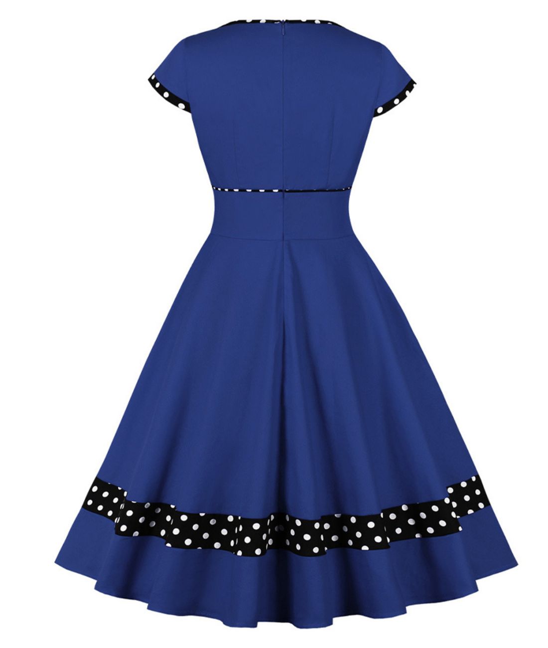 Robe Année 50 Bleu Marine - Madame Vintage