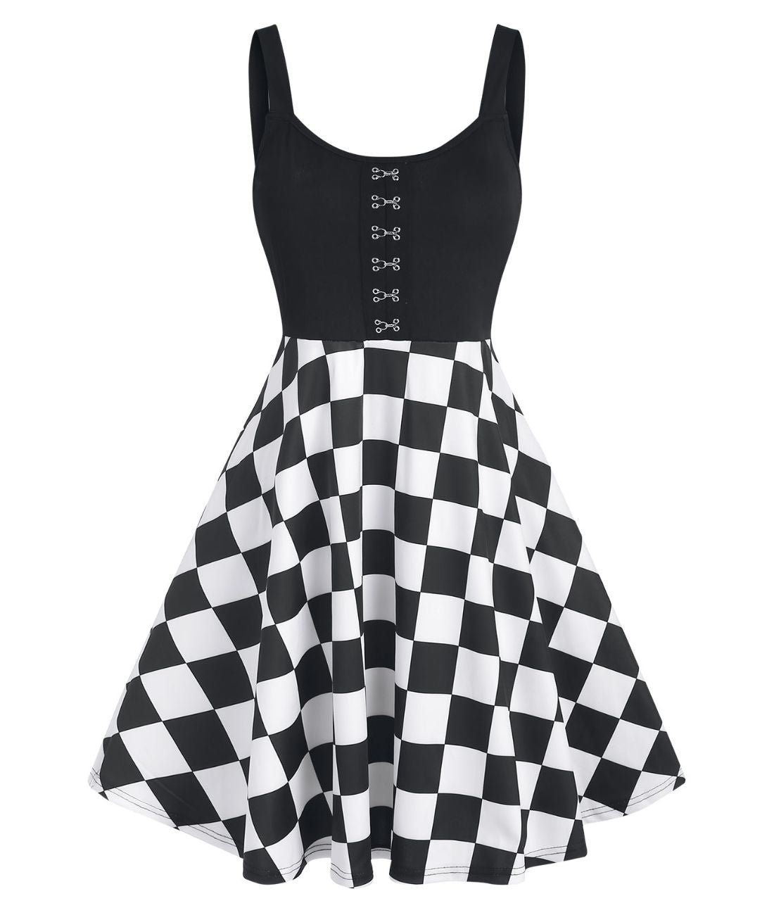 Robe Année 50 Noir Et Blanc - Madame Vintage