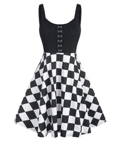 Robe Année 50 Noir Et Blanc - Madame Vintage