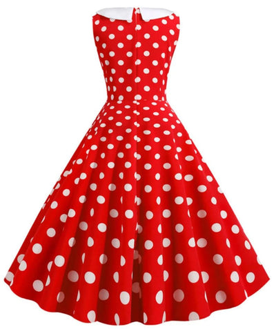 Robe Année 50 Rouge - Madame Vintage