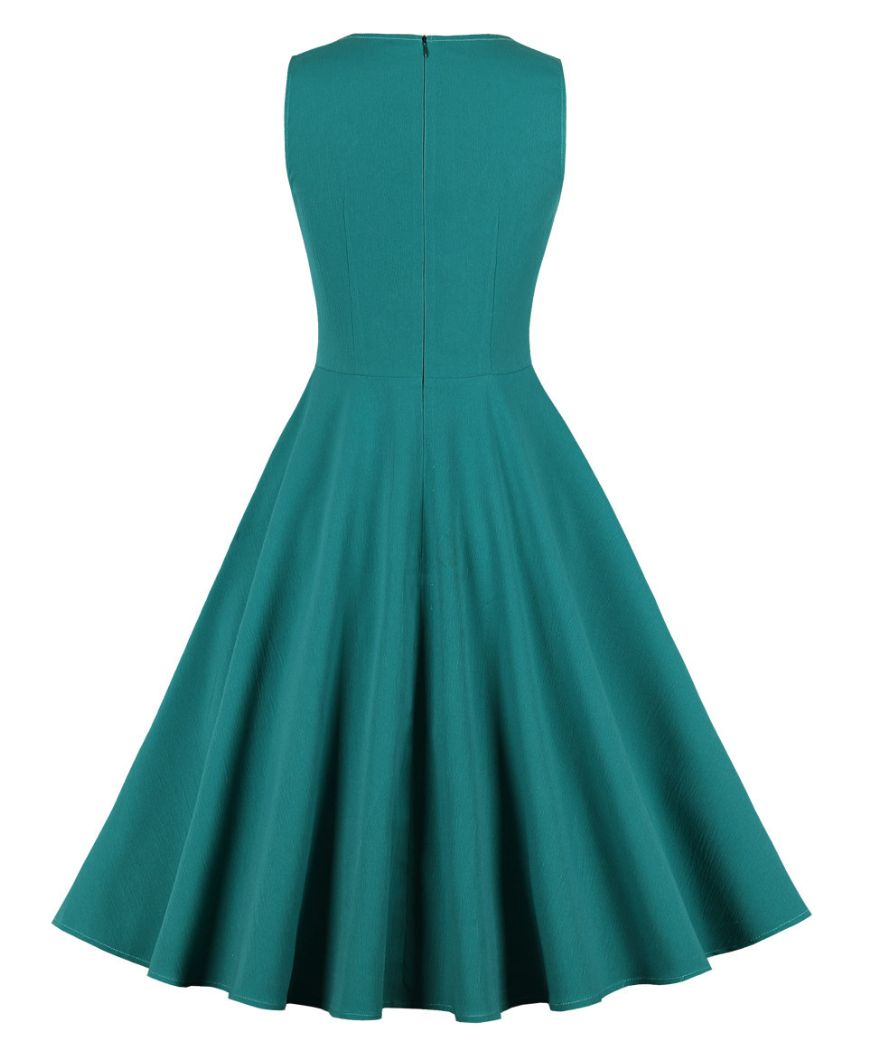 Robe Année 50 Turquoise - Madame Vintage