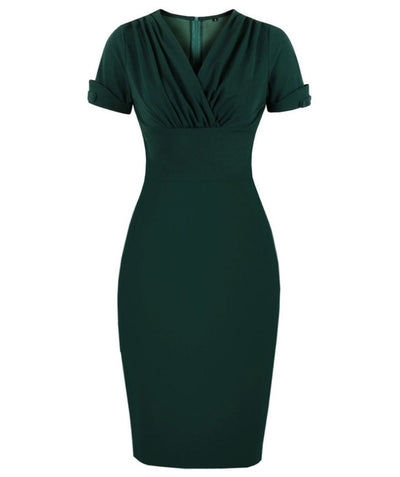 Robe Année 60 Verte - Madame Vintage