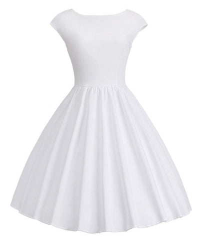 Robe Blanche Courte Année 60 - Madame Vintage