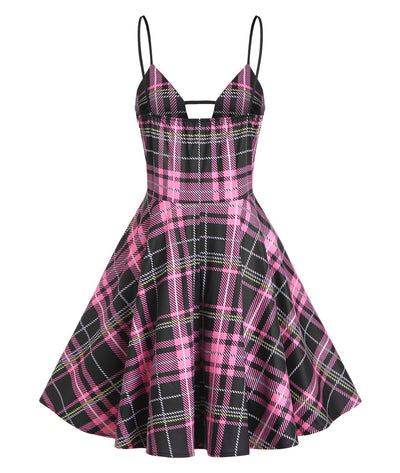 Robe Carreaux Année 50 - Madame Vintage