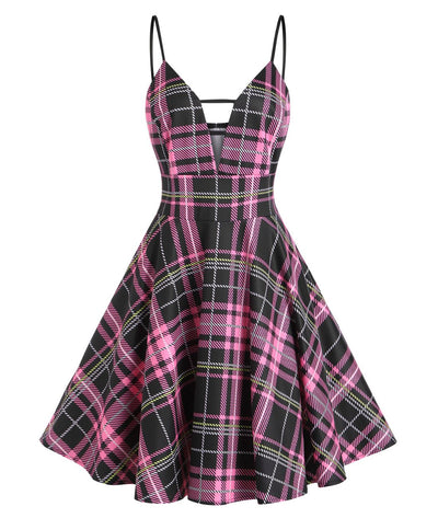 Robe Carreaux Année 50 - Madame Vintage