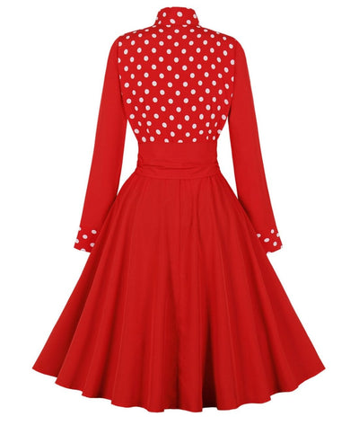 Robe De Mariée Pin Up Rouge - Madame Vintage