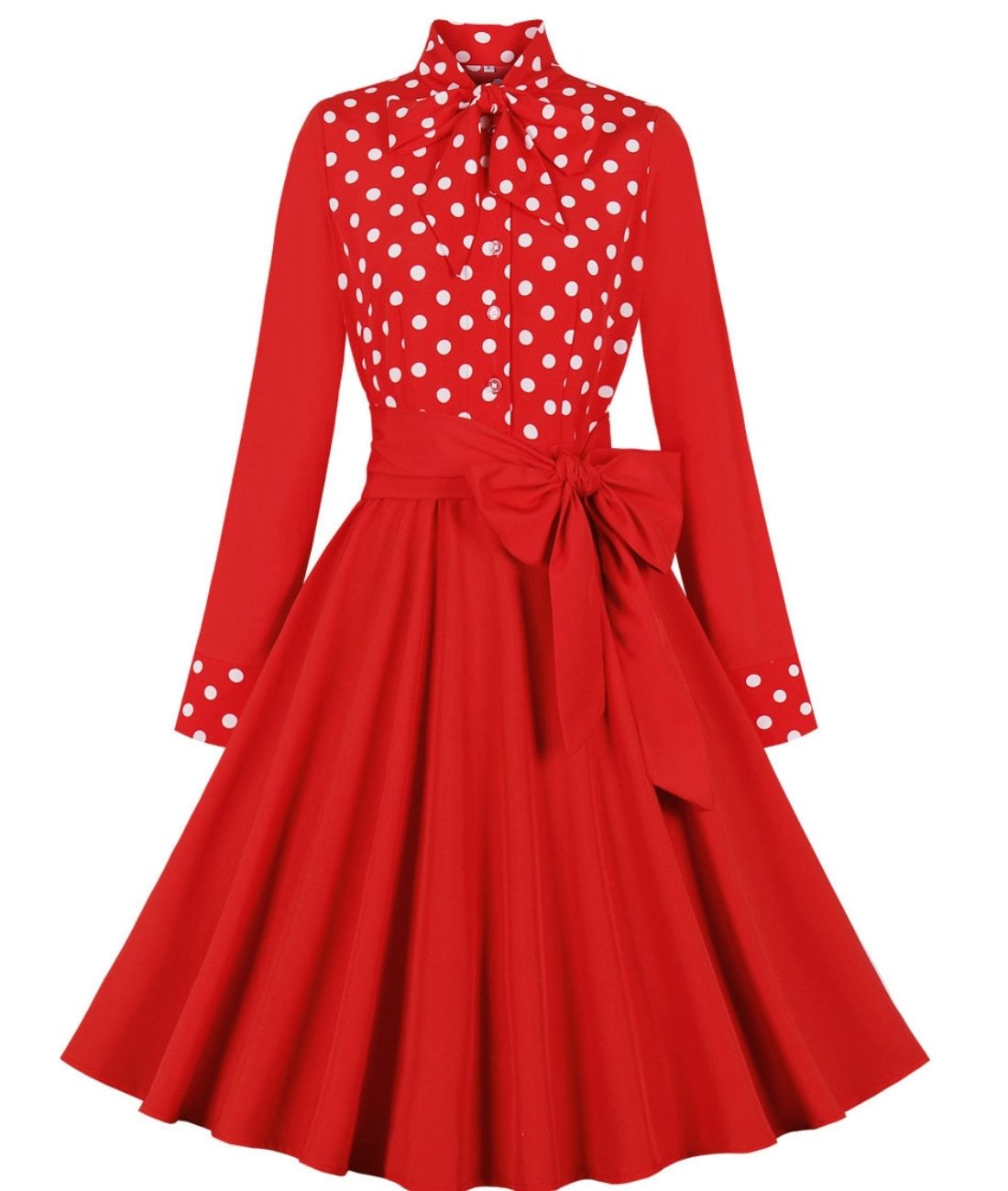Robe De Mariée Pin Up Rouge - Madame Vintage