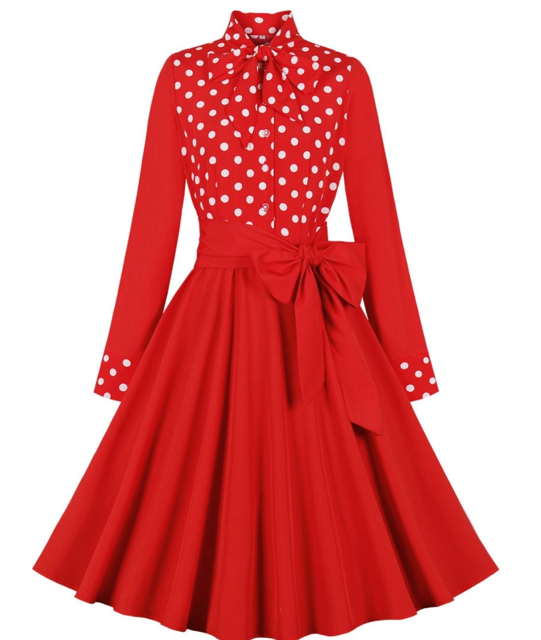 Robe De Mariée Pin Up Rouge - Madame Vintage