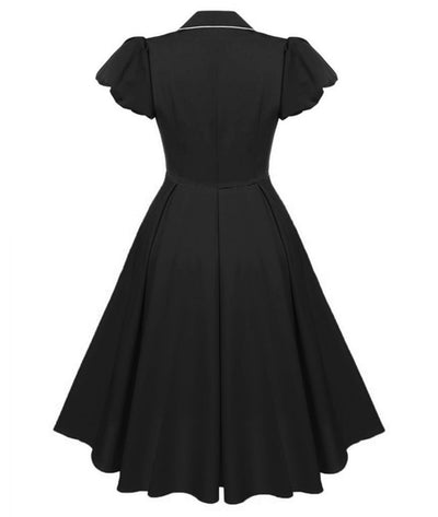 Robe Longue Noire Pin Up - Madame Vintage