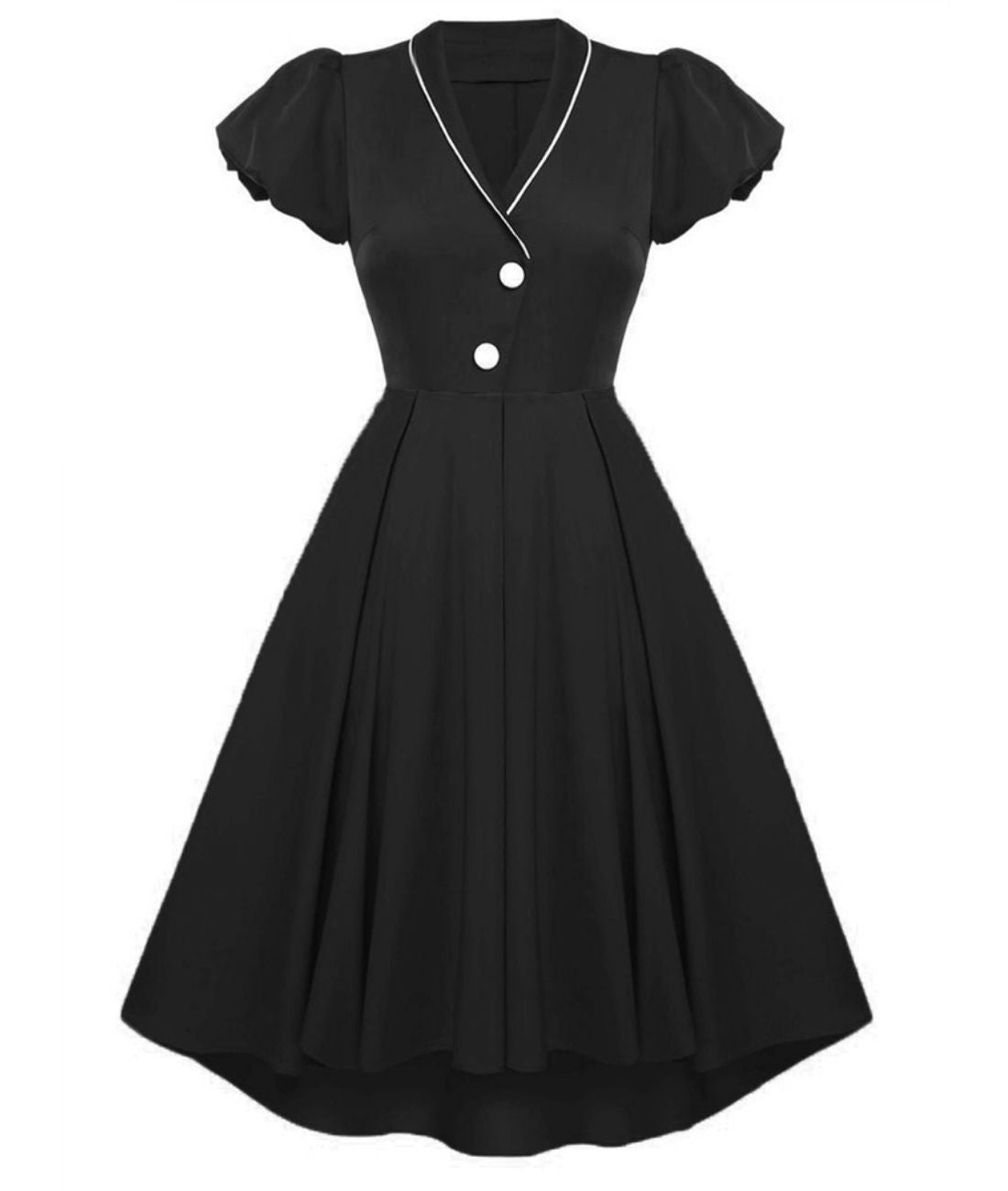 Robe Longue Noire Pin Up - Madame Vintage