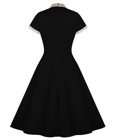 Robe Noire Style Année 60 - Madame Vintage