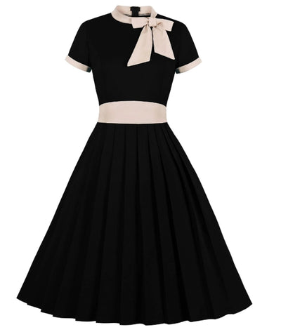 Robe Noire Style Année 60 - Madame Vintage