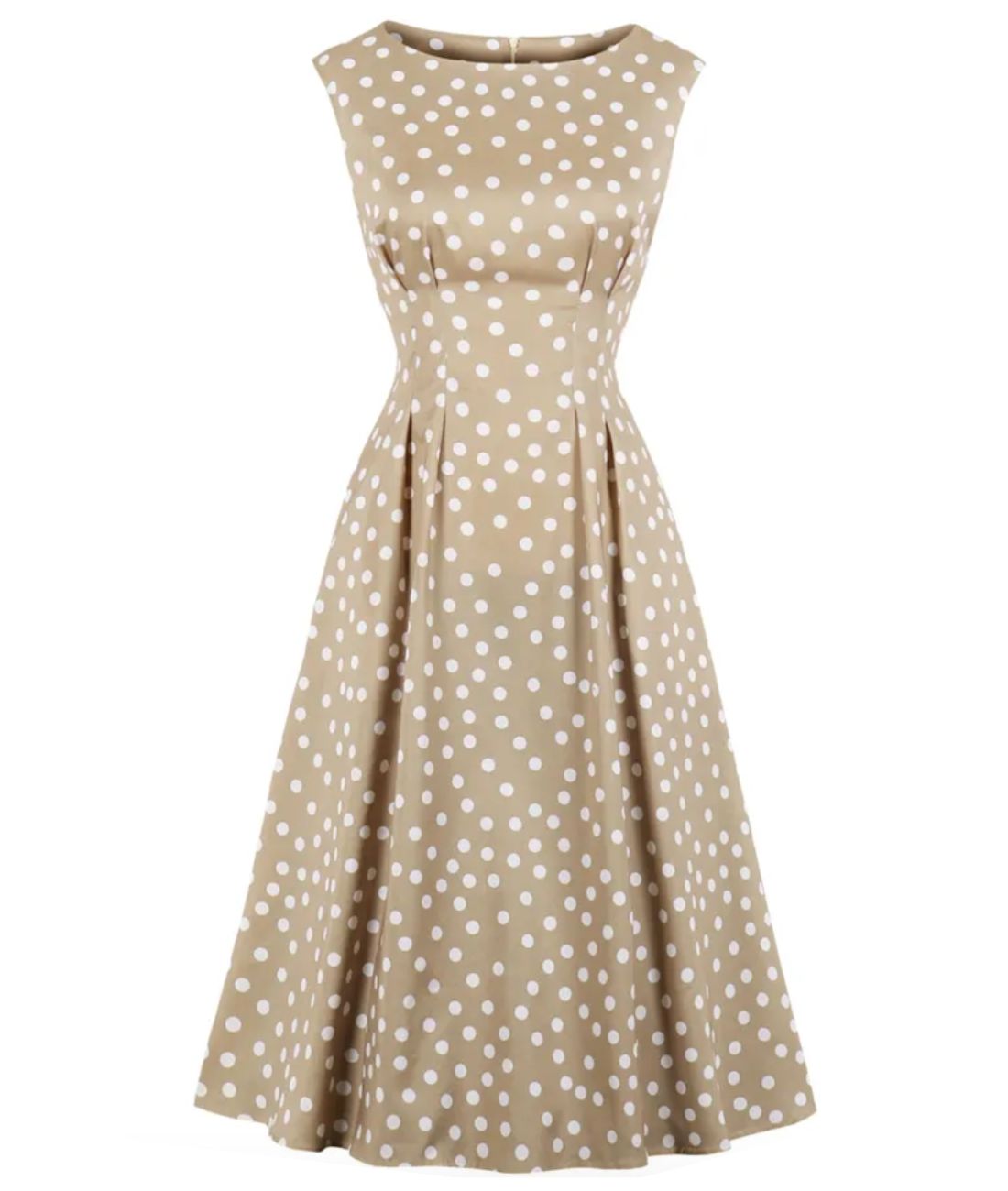 Robe Pin Up Beige - Madame Vintage