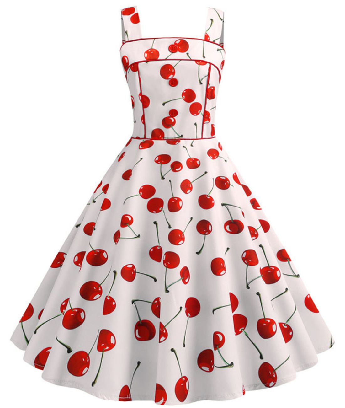 Robe Pin Up Cerise - Madame Vintage