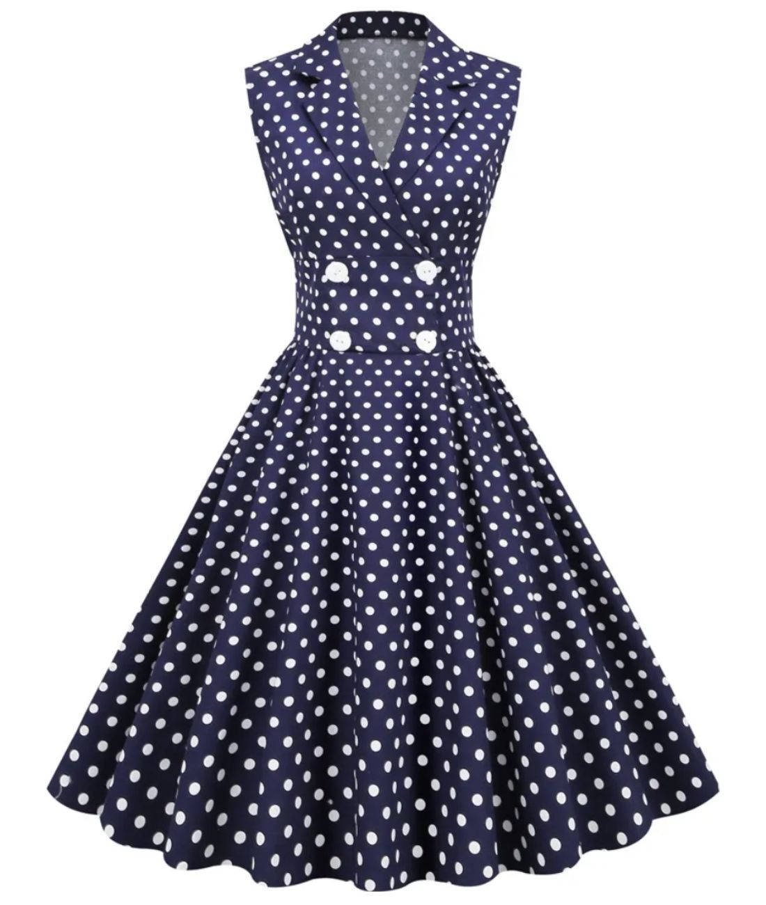 Robe Pin Up Marine - Madame Vintage