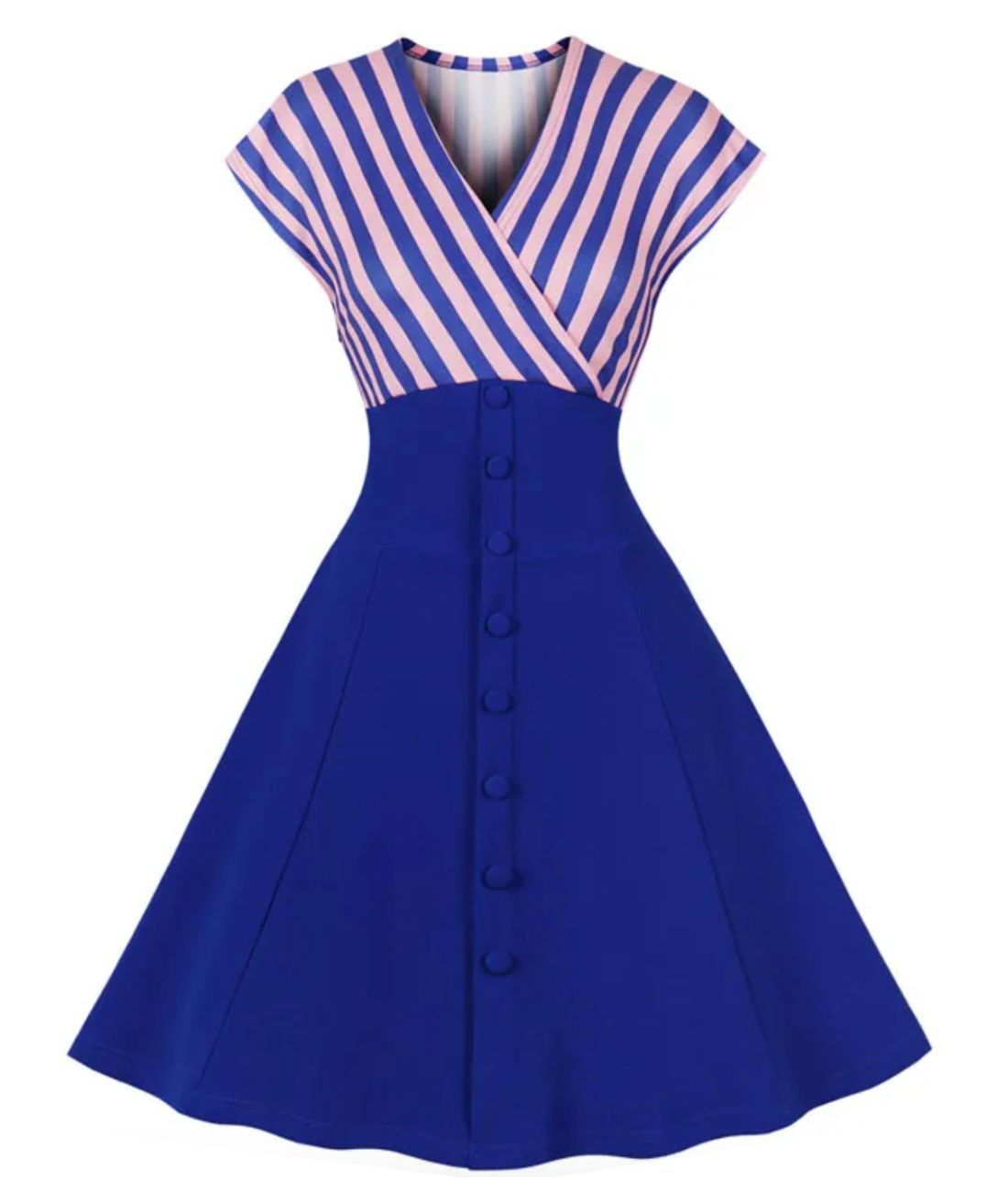 Robe Pin Up Marinière - Madame Vintage