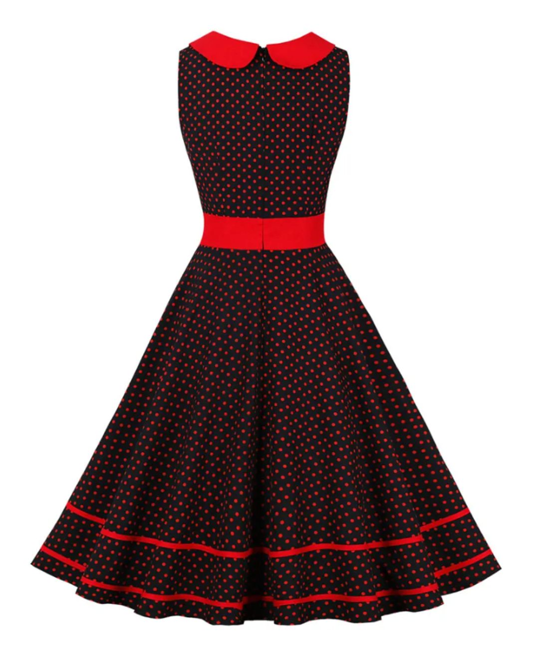 Robe Pin Up Noir Et Rouge - Madame Vintage