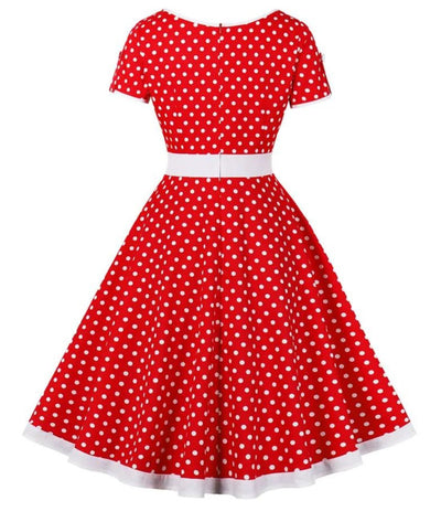 Robe Pin Up Rock Rouge - Madame Vintage