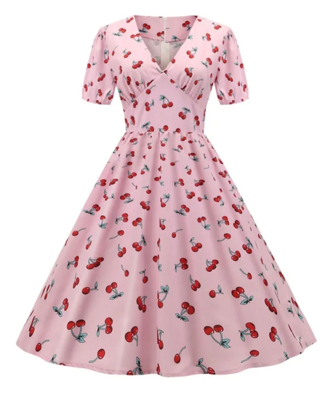 Robe Pin Up Rose Poudré - Madame Vintage