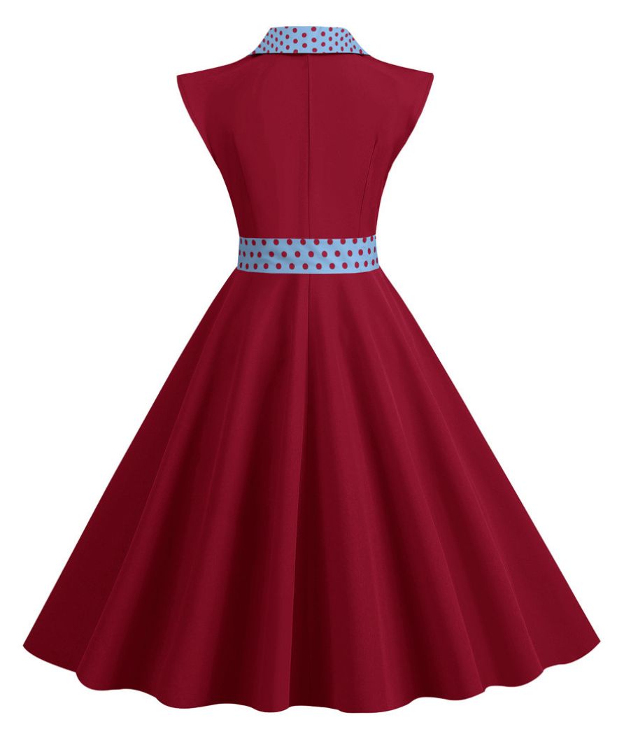 Robe Vintage Année 50 Rouge - Madame Vintage