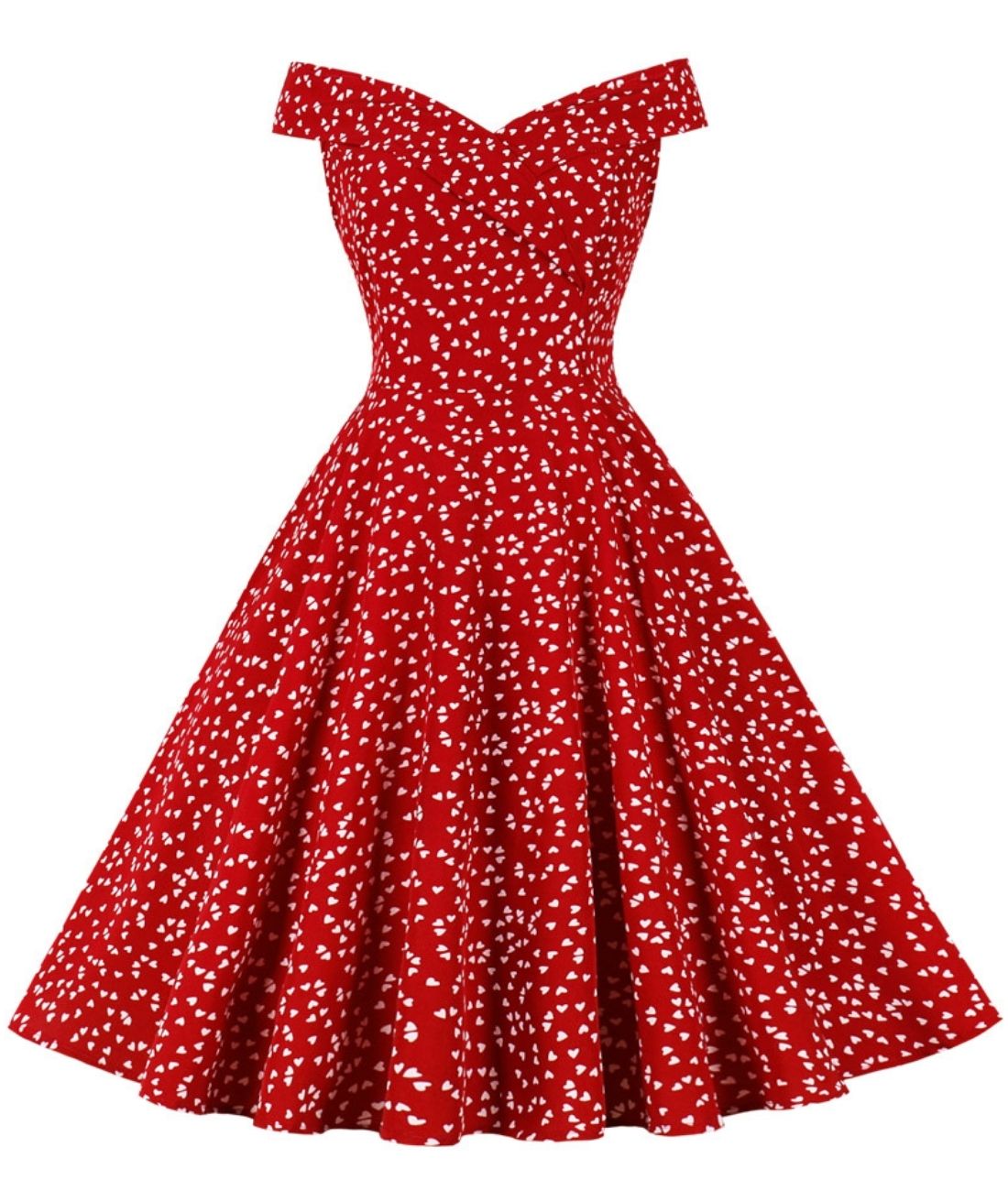 Robe Vintage Rockabilly Rouge - Madame Vintage