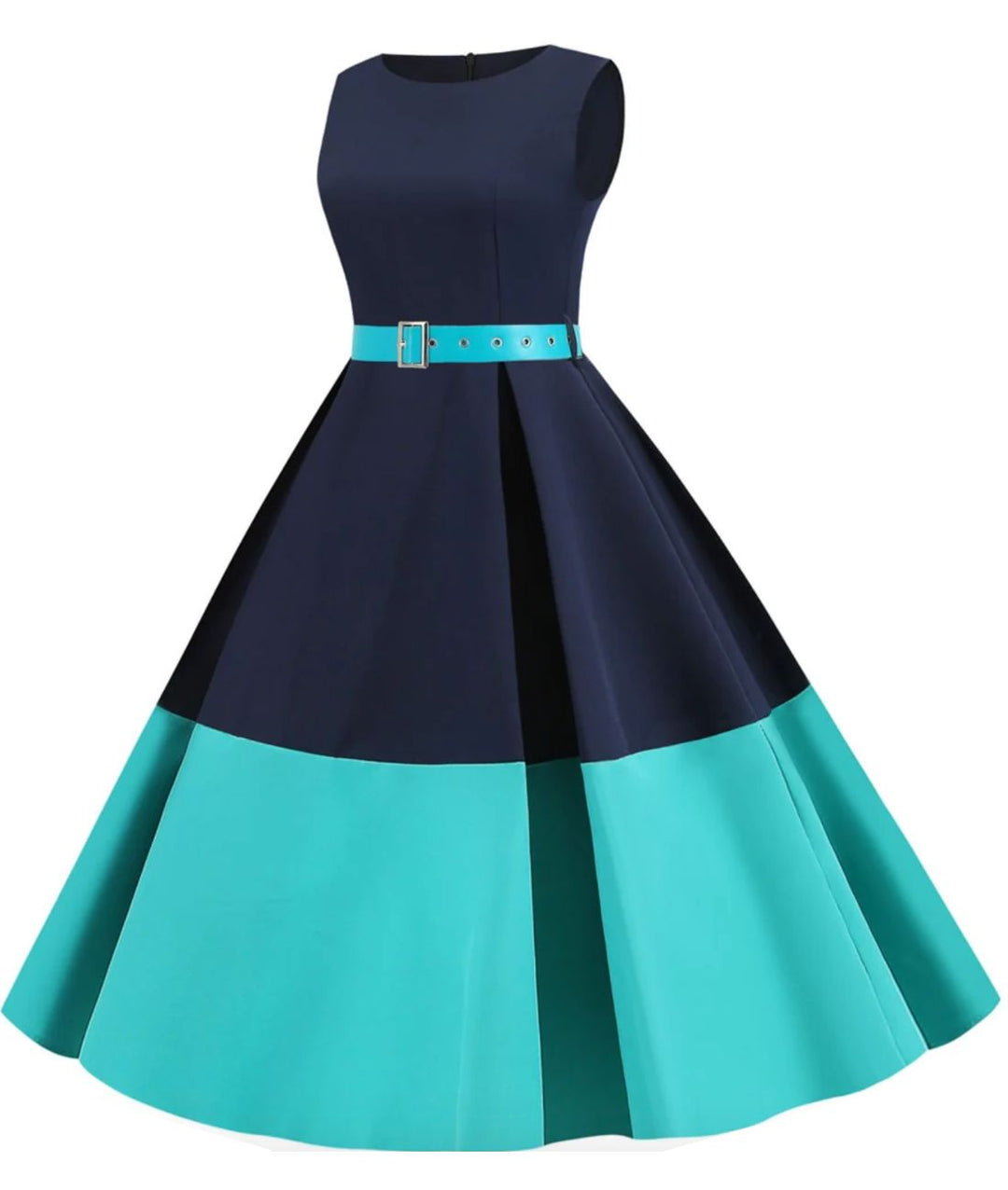 Robe Bustier Vintage Années 60 - Taille 38 - Multicolore Voile - Parfait état