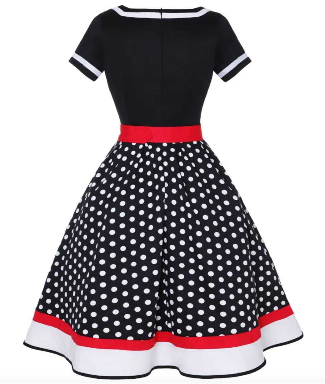 Robe Années 50 à Pois - Madame-Vintage