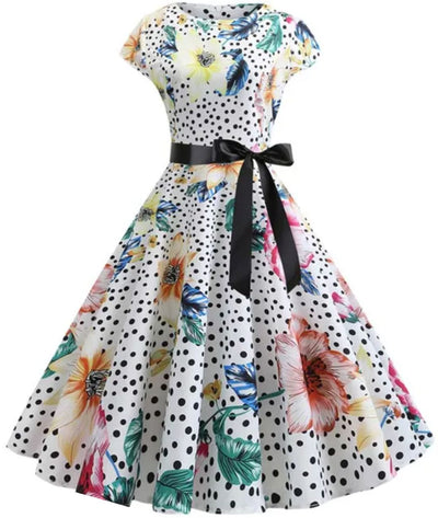 Robe à Pois Année 50 Retro - Madame Vintage