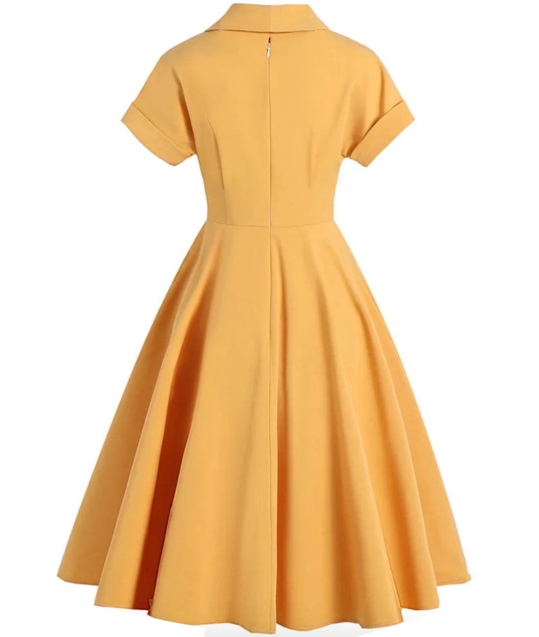 Robe Année 40 Orange - Madame Vintage
