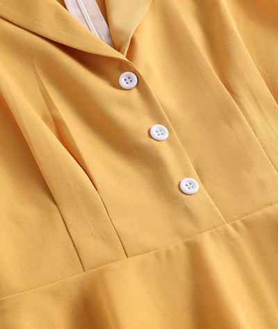 Robe Année 40 Orange - Madame Vintage