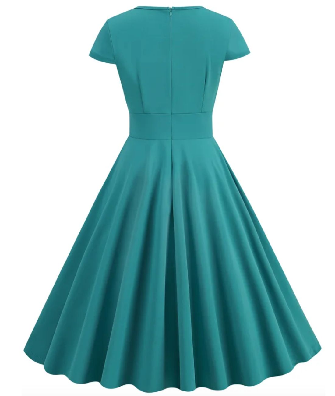 Robe Année 50 Bleu Pastel - Madame-Vintage