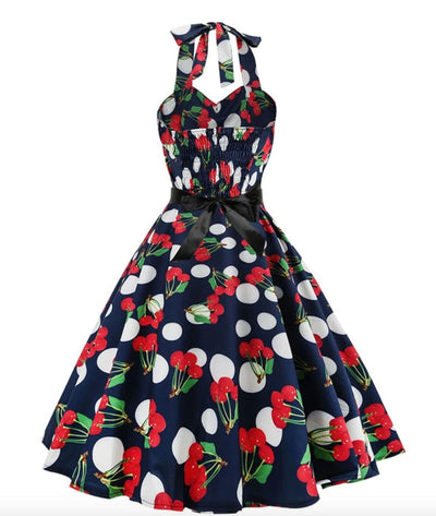 Robe Année 50 Cerise - Madame Vintage