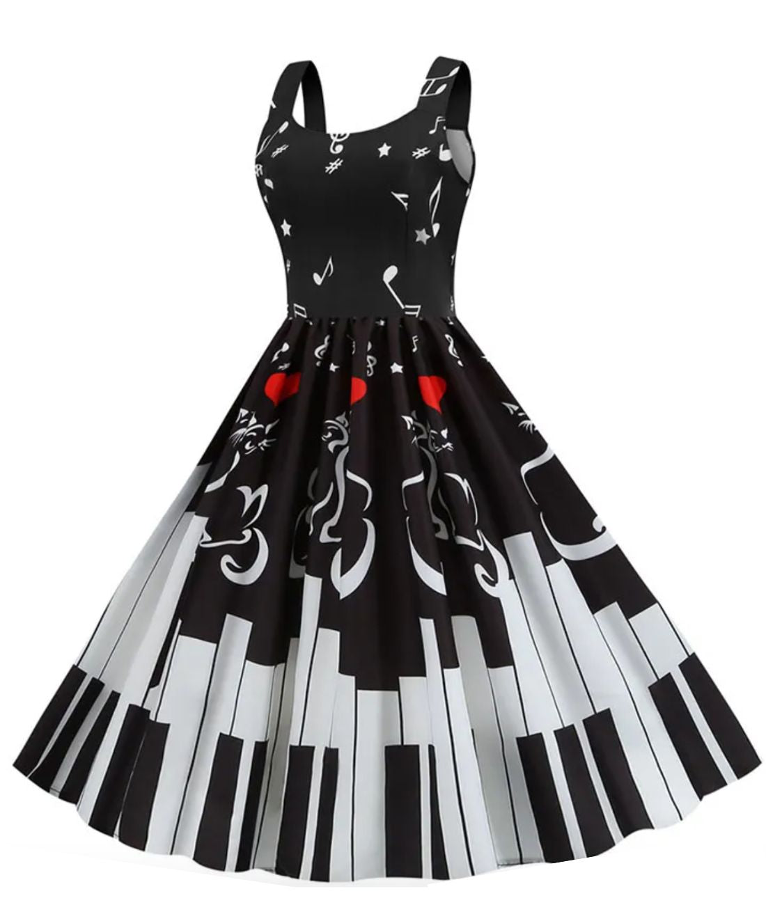 Robe Année 50 Musique - Madame Vintage