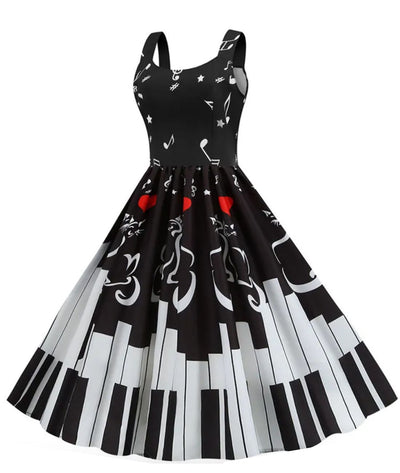 Robe Année 50 Musique - Madame Vintage