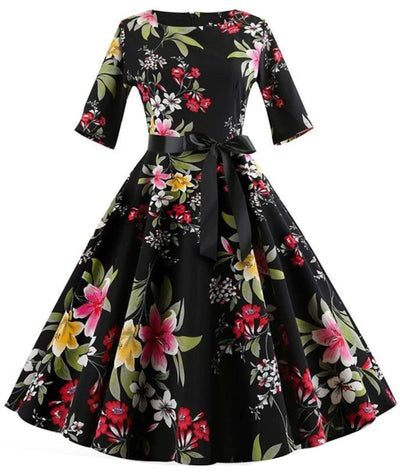 Robe Année 50 Noeud - Madame Vintage