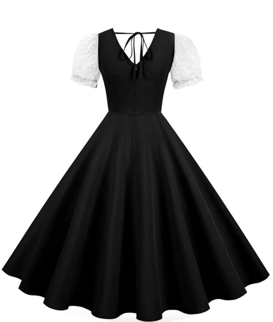 Robe Année 50 Noir Pin Up - Madame Vintage