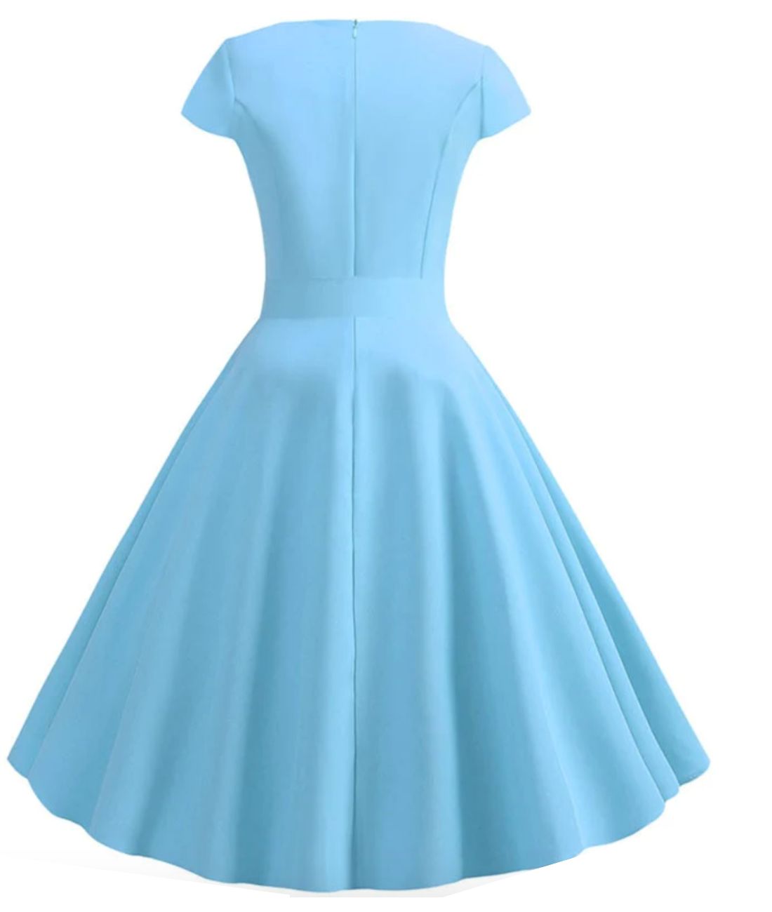 Robe Année 50 Uni - Madame-Vintage
