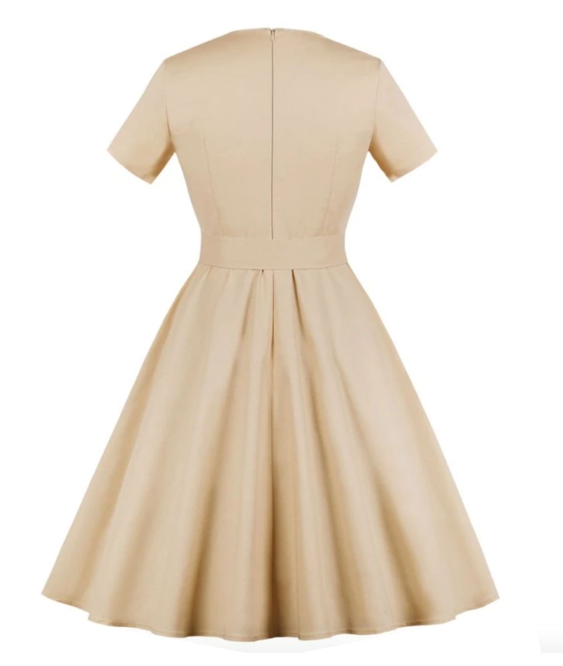 Robe Année 60 Chic Beige - Madame Vintage 