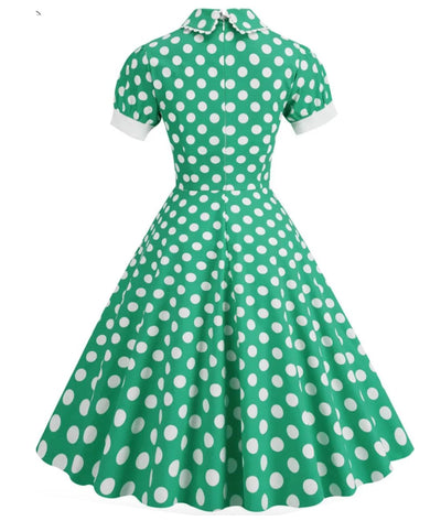 Robe Années 40 Col Claudine - Madame Vintage