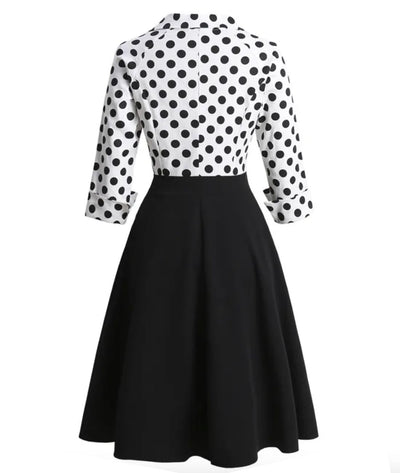 Robe Années 40 Femme Noire - Madame-Vintage