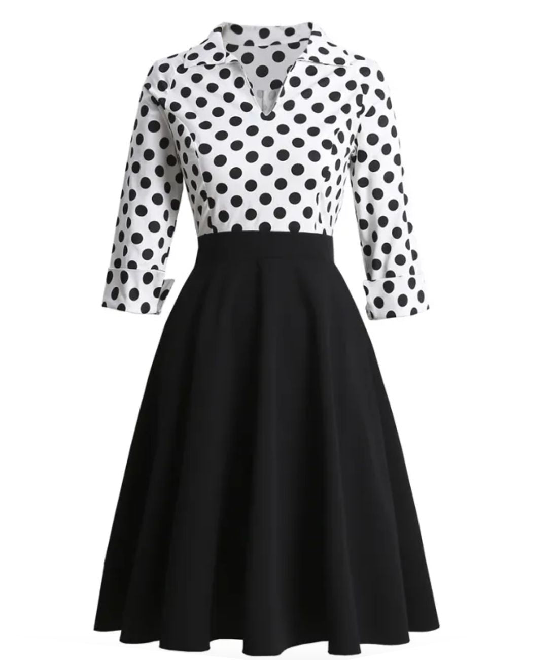 Robe Années 40 Femme Noire - Madame-Vintage