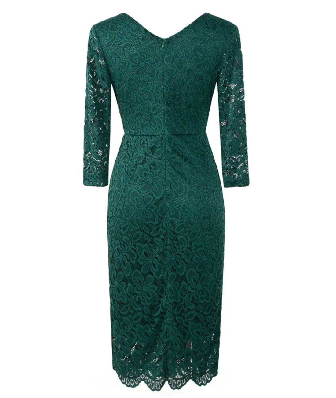 Robe Années 40 Fleurie Verte - Madame-Vintage