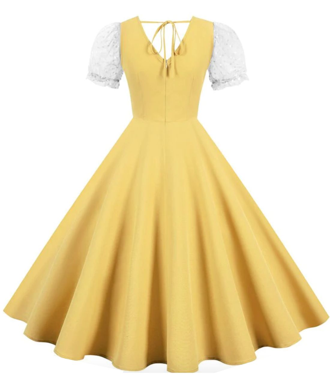 Robe Années 50 Jaune - Madame-Vintage